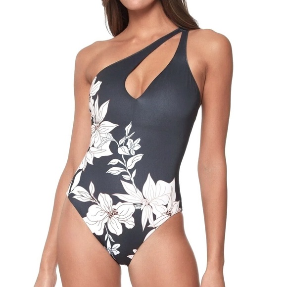 Sanctuary DARK TROPICAL Night in the Jungle Black One-Piece Swimsuit - Picture 1 of 10